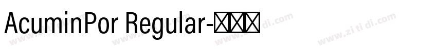 AcuminPor Regular字体转换